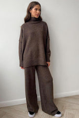 High-neck Sweater Suit