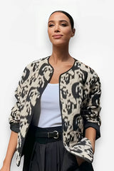 Animal print cotton jacket