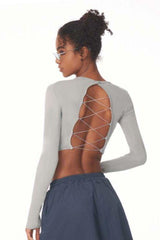 Long sleeves yoga top