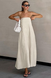 Slim Tube Top Long Dress