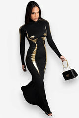 Long-Sleeved body fit dress