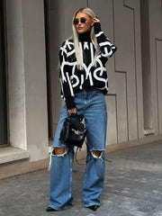 Loose Pullover Women's Knitted Sweater