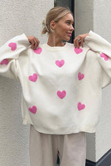 Embroidered Thickened Knitted Loose Sweater