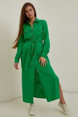 Green casual  large size loose dress