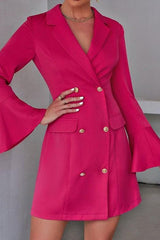 trumpet sleeve slim dress