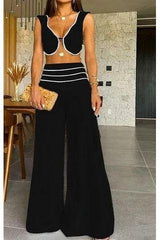 Casual short vest pant suit