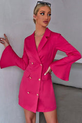 trumpet sleeve slim dress