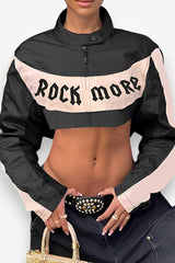 Motorcycle style zipper jacket