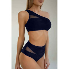 Split Mesh Splicing Bikini