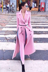 Mid-Length Pink Coat