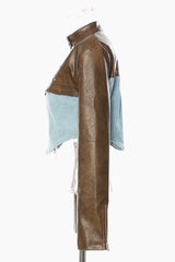 American retro design motorcycle jacket