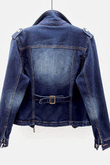 Suit Collar Stretch Denim Jacket