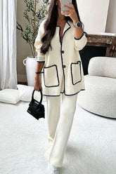 casual loose cardigan jacket suit