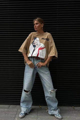 Cartoon print design T-shirt