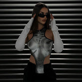 Street casual printed top