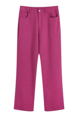 High waist rose-purple jeans