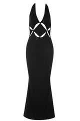 Hollowed out slim fit hip dress