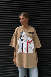 Cartoon print design T-shirt