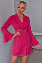 trumpet sleeve slim dress