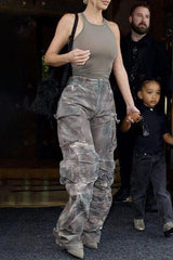 Camouflage multi-pocket pants