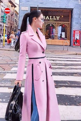 Mid-Length Pink Coat