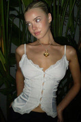 White buttoned camisole