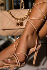 Ankle Strap Wine Glass High Heel Shoes