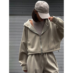 Sports Style Zipper Sweater Suit