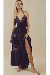 V-Neck Sleeveless Backless summer Maxi Dress