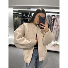 Stand-up Collar Loose Casual Jacket