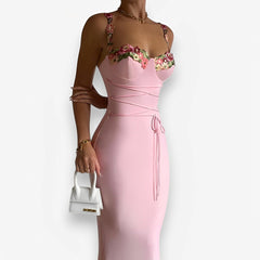 American style breast cup applique dress