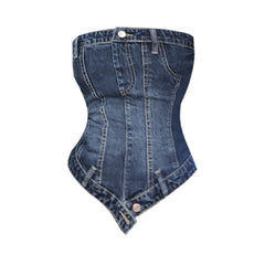 Sleeveless Denim Top