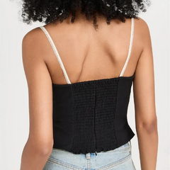 Black And White Two-Tone Top