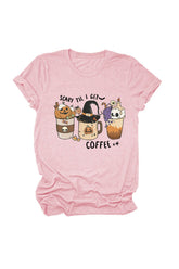 Scary Til I Get Coffee Graphic T-shirt