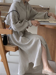 Dress Shirt Long Cotton Evening  Dresses White Female Vintage Maxi Party Oversize Beach Casual Elegant Prom