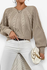 Twist Design Pullover Knitted Sweater