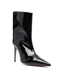 Black High Fashion Metallic Ankle Boots