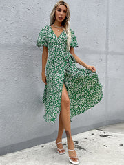 Bohemia A-Line Irregularity Floral Dress