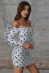 Chiffon Dot Mini Casual Dress