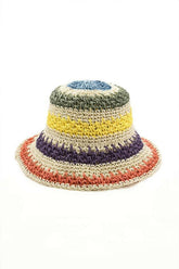Color Block Crochet Knit Bucket Hat