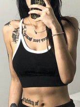 Contrast Cross Back Crop Cami Top