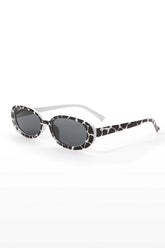 Cow Color Oval Frame Sunglasses