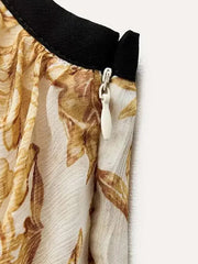 Floral Printed Sleevless Spaghetti-Neck Elegant Wrap Maxi Dresses