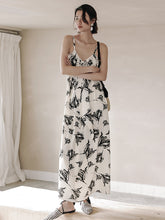 Vacation Loose H-Line Floral Printed V-Neck Dress