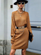 Casual Loose Solid Color Sweater Dress