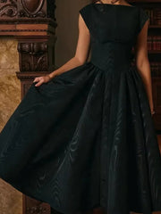 Solid Color Sleeveless A-Line Maxi Dresses