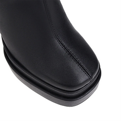 Black Double Platform Ankle Boots