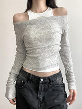 Slim Tank Top Cowl Neck Two Piece Long Sleeve Knit