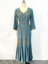 Vacation Loose Embroidered Solid Color V-Neck Dress