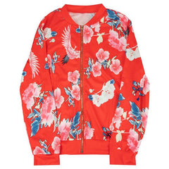 Floral-Patterned Lightweight Jacket